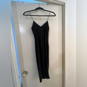 Seven Sisters Faux Suede Black Bodycon Dress - Sleek & Chic!